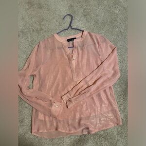 Coral Pink Gold Shimmer Blouse with camisole